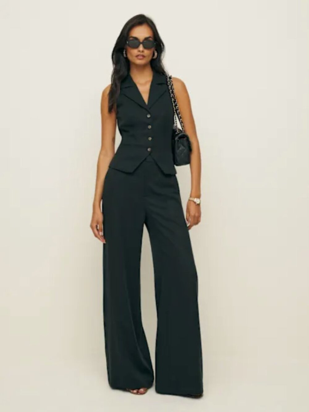 Reformation Taryn Vest and Dresss Pant Two Piece Set